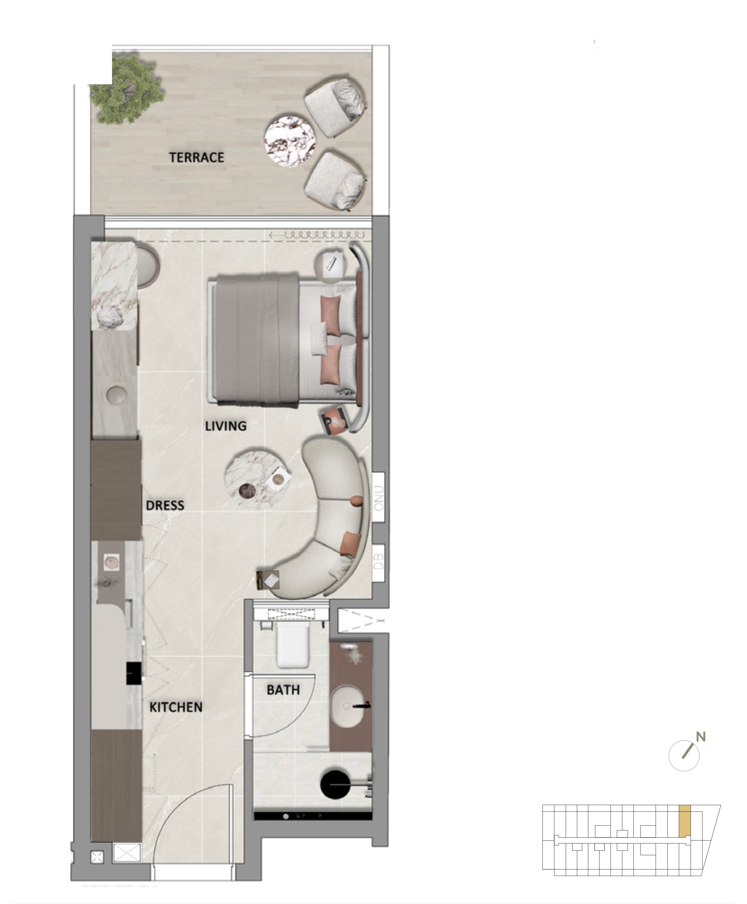 Southlofts Studio floor plan