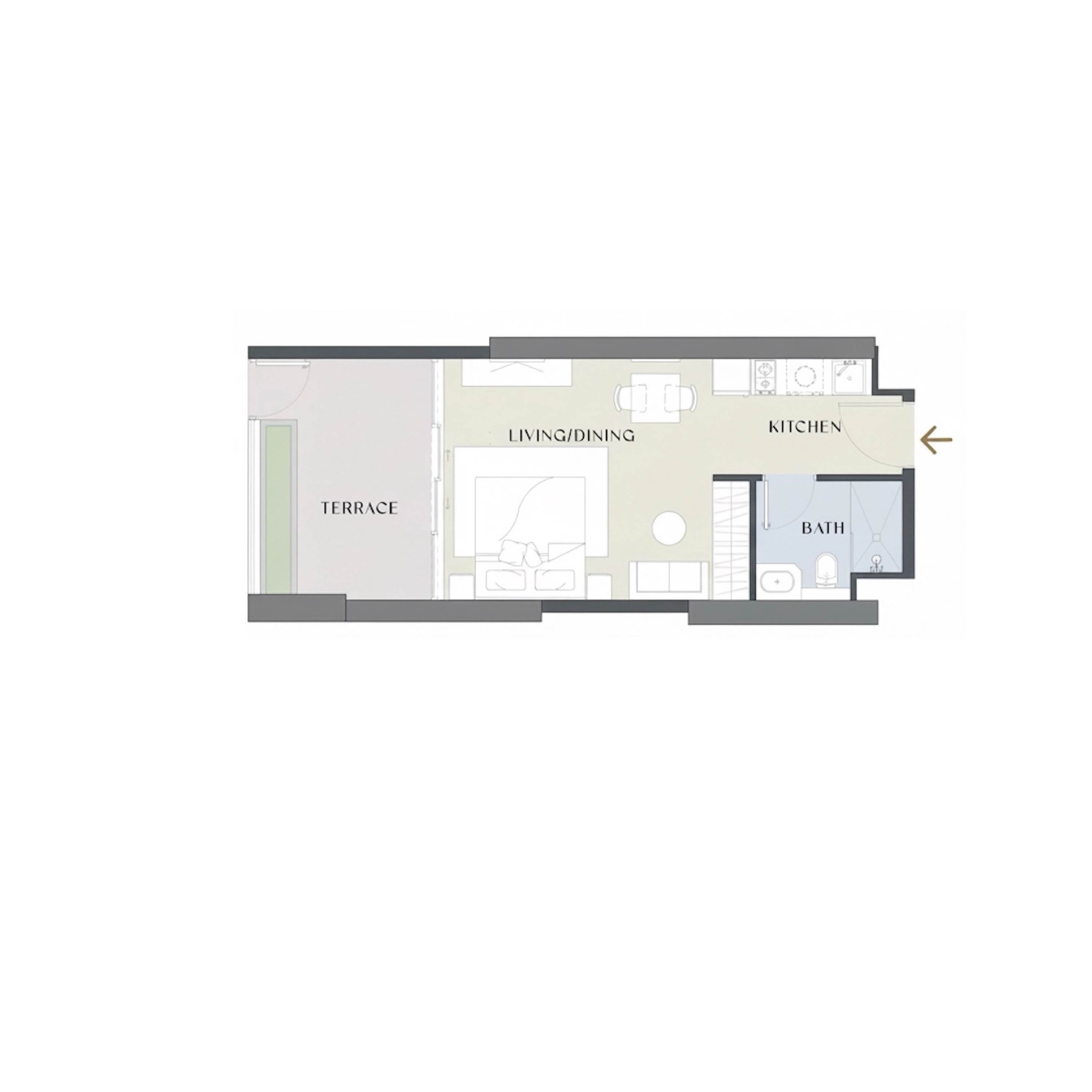 Chelsea Gardens Studio floor plan