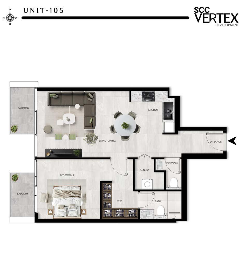 Willows Residences 1 Bedroom floor plan